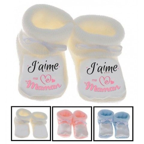 Chaussons de bébé désolé les filles mon cœur est à maman