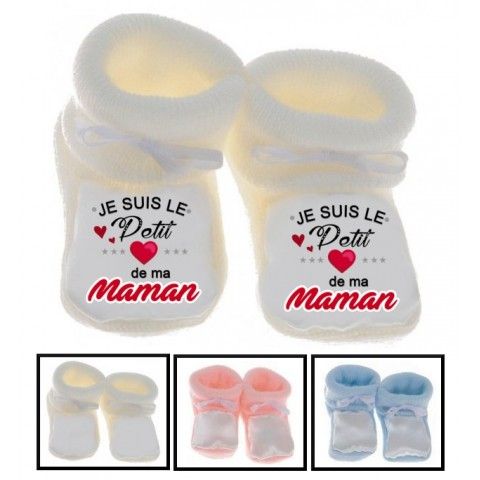 Chaussons de bébé j’ai le caractère de ma mère fille