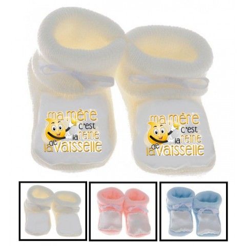 Chaussons de bébé vous en rêviez ma mère m’a fait garçon