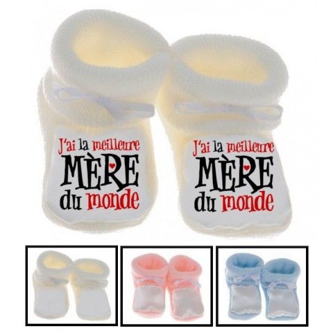 Chaussons de bébé désolé les filles mon cœur est à maman