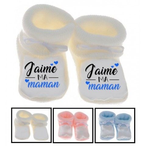 Chaussons de bébé je suis le prince des râleurs la reine c’est ma mère