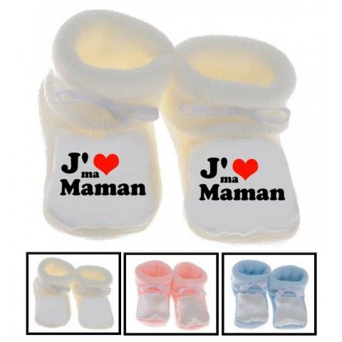 Chaussons de bébé désolé les filles mon cœur est à maman