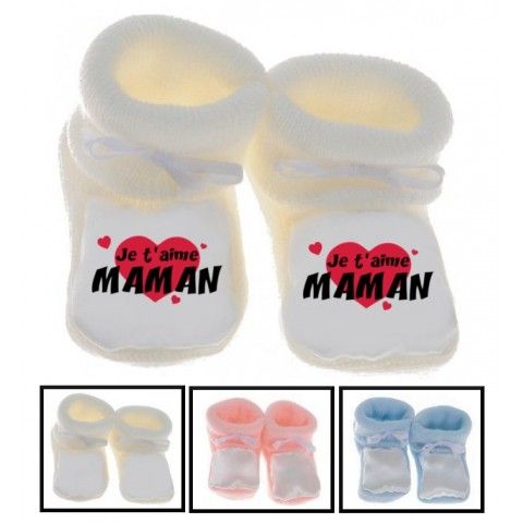 Chaussons de bébé je suis aussi bavarde que maman