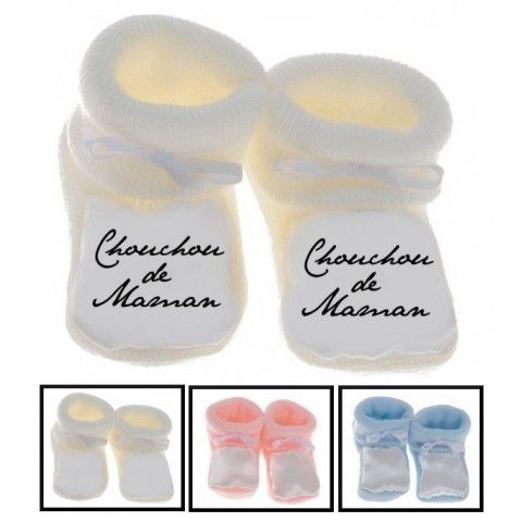 Chaussons de bébé j’ai le caractère de ma mère garçon