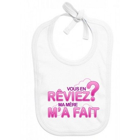 Bavoir de bébé ma maman n’est pas parfaite est alors rose violet