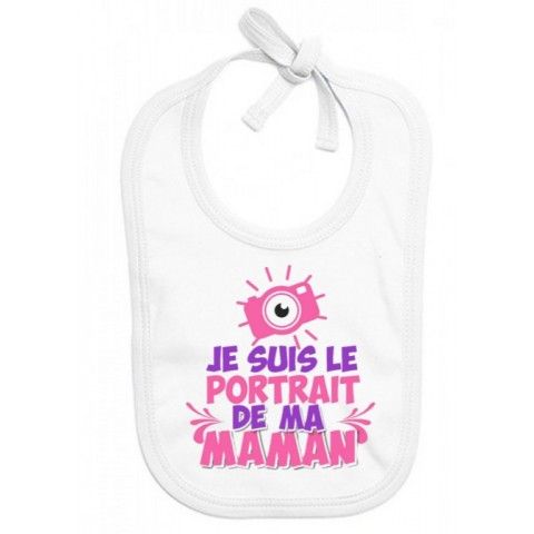 Bavoir de bébé ma maman n’est pas parfaite est alors rose violet