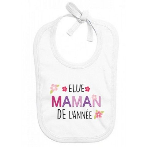 Bavoir de bébé ma maman n’est pas parfaite est alors rose violet