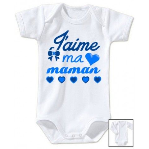 Body de bébé j’ai le caractère de ma mère garçon