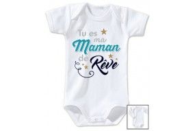 Body de bébé ma maman m’adore fille