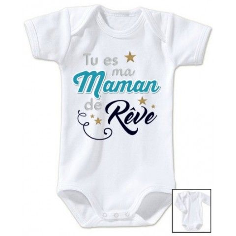 Body de bébé ma maman m’adore fille