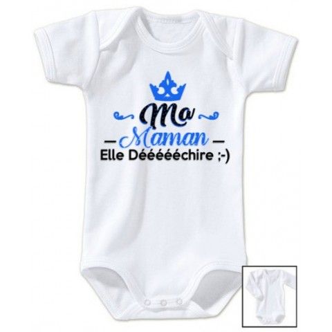 Body de bébé ma maman m’adore fille