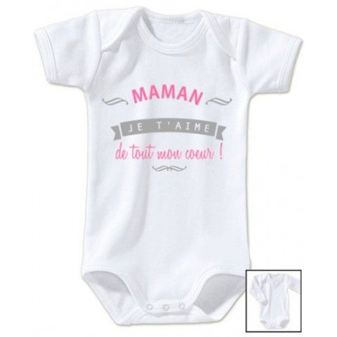 Body de bébé j’ai le caractère de ma mère garçon