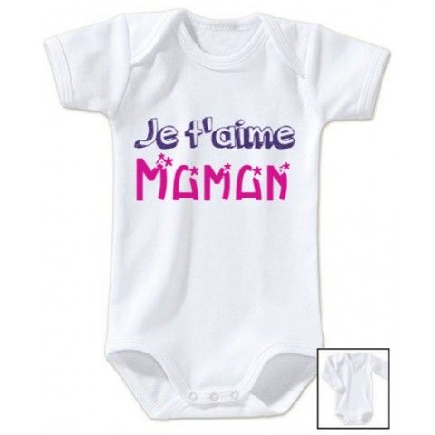 Body de bébé ma maman m’adore fille