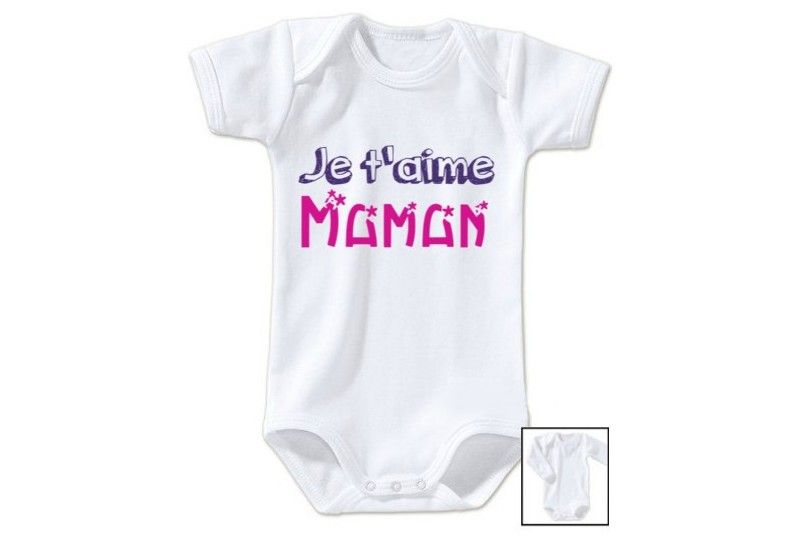 Body Bébé Coton « Je T'aime » - Idée Cadeau Amusante Pour Naissance, Anniversaire, Noël