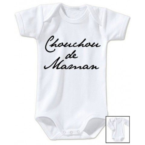 Body de bébé j’ai le caractère de ma mère garçon