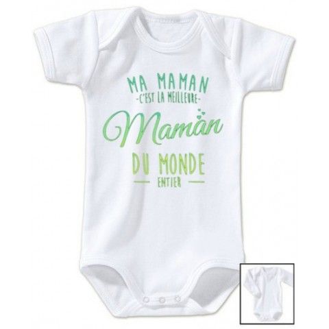 Body de bébé ma maman n’est pas parfaite est alors rose violet