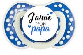 Tétine de bébé j'aime mon papa fille oiseaux