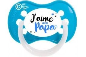 Tétine de bébé j’aime mon papa cœurs garçon