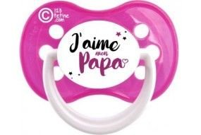 Tétine de bébé j’aime mon papa cœurs fille