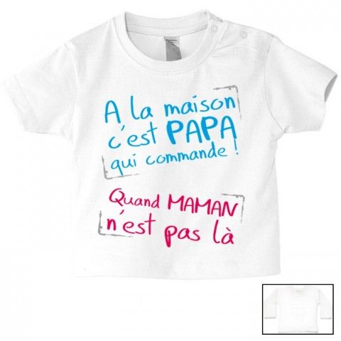 Tee-shirt de bébé je suis un prince mais attention pas n’importe lequel celui de maman