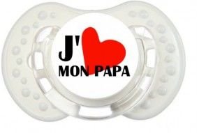 Tétine de bébé j’aime mon papa cœurs garçon