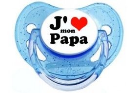 Tétine de bébé j’aime mon papa cœurs fille