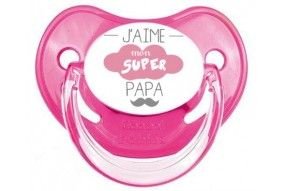 Tétine de bébé j’aime mon papa cœurs fille