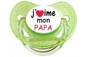 Tétine de bébé j’aime mon papa cœurs fille