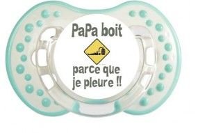 Tétine de bébé j’aime mon papa cœurs garçon