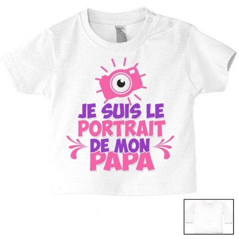 Tee-shirt de bébé à la maison c’est papa qui commande quand maman n’est pas là