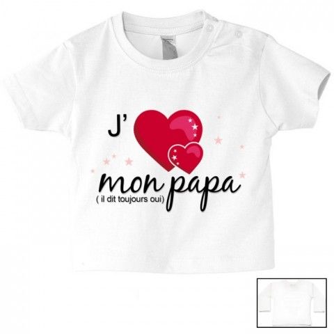 Tee-shirt de bébé je suis beau et costaud comme papa bleu vert