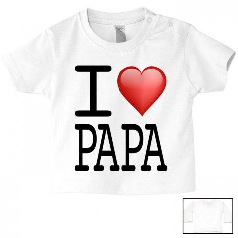 Tee-shirt de bébé à la maison c’est papa qui commande quand maman n’est pas là