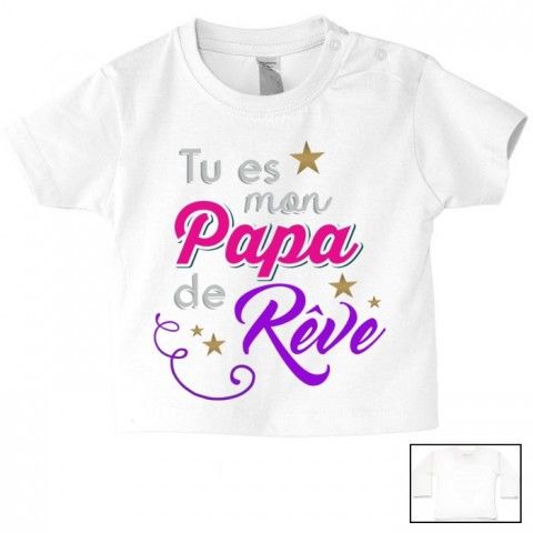 Tee-shirt de bébé à la maison c’est papa qui commande quand maman n’est pas là