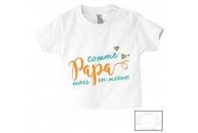 Tee-shirt de bébé à la maison c’est papa qui commande quand maman n’est pas là
