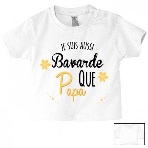 Tee-shirt de bébé à la maison c’est papa qui commande quand maman n’est pas là