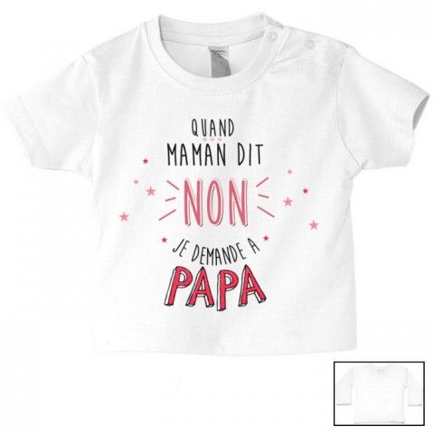 Tee-shirt de bébé je suis beau et costaud comme papa bleu vert