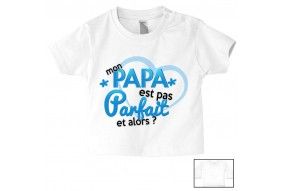 Tee-shirt de bébé à la maison c’est papa qui commande quand maman n’est pas là