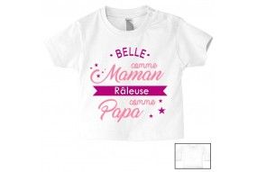 Tee-shirt de bébé à la maison c’est papa qui commande quand maman n’est pas là