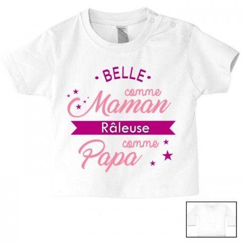 Tee-shirt de bébé à la maison c’est papa qui commande quand maman n’est pas là