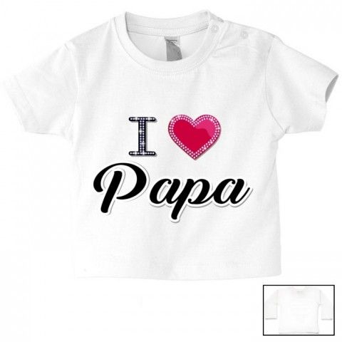 Tee-shirt de bébé à la maison c’est papa qui commande quand maman n’est pas là