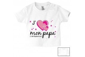 Tee-shirt de bébé à la maison c’est papa qui commande quand maman n’est pas là