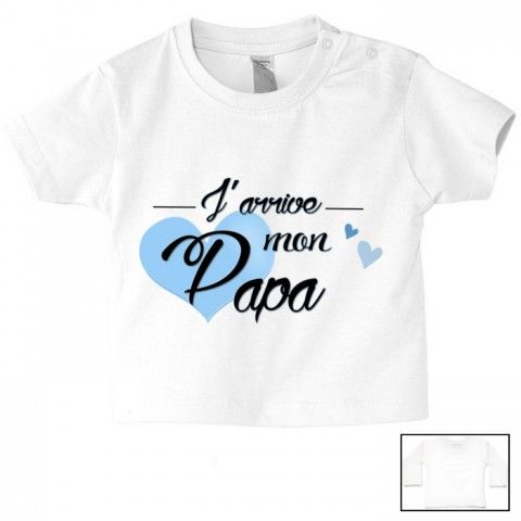 Tee-shirt de bébé à la maison c’est papa qui commande quand maman n’est pas là