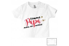 Tee-shirt de bébé à la maison c’est papa qui commande quand maman n’est pas là