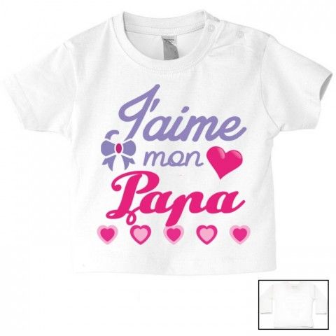 Tee-shirt de bébé je suis beau et costaud comme papa bleu vert