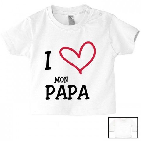 Tee-shirt de bébé à la maison c’est papa qui commande quand maman n’est pas là