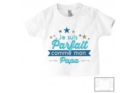 Tee-shirt de bébé à la maison c’est papa qui commande quand maman n’est pas là