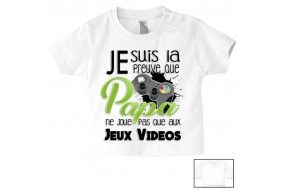 Tee-shirt de bébé à la maison c’est papa qui commande quand maman n’est pas là