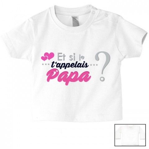 Tee-shirt de bébé à la maison c’est papa qui commande quand maman n’est pas là