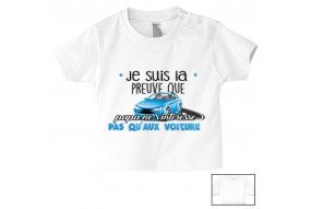 Tee-shirt de bébé à la maison c’est papa qui commande quand maman n’est pas là