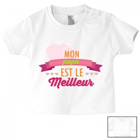 Tee-shirt de bébé à la maison c’est papa qui commande quand maman n’est pas là